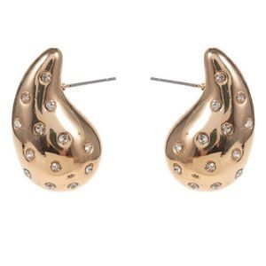 Shiny Gold Shimmer Water drop Earrings (1114)